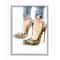 Stupell Industries Cheetah Print Heels Painting with Gray Frame Wall Accent